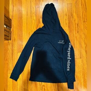 🐳 Vineyard Vines Navy Hooded Long Sleeve Tee – Size M – Unisex Fit
